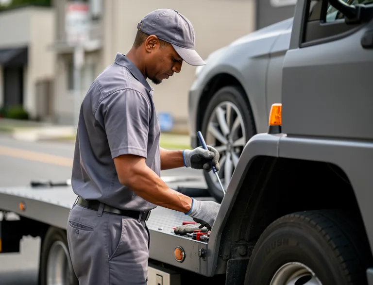 Car towing East Los Angeles